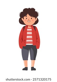 charming female character design, vector illustration