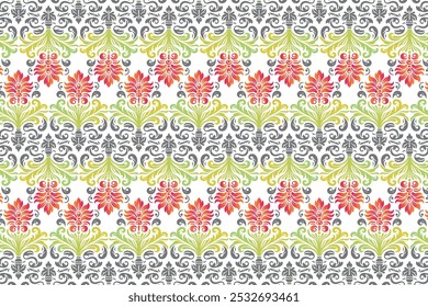 Encantador patrón floral sin fisuras con flores vibrantes y follaje verde diseño de acuarela perfecto para la moda de la tela Antiguas Fondo de pantalla y proyectos textiles