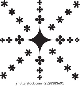 Colección de Vector de icono de flor con encanto