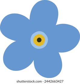 Charming Forget-me-not: Zarte hellblaue Blume Vektor-Illustration