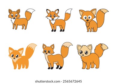 Charming Fox Bundle. A Collection of Elegance and Cuteness. Set of cute fox