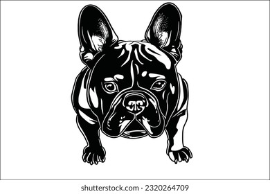 Charming French Bulldog artwork in EPS format. Ideal for a range of commercial projects, offering a versatile and high-quality design.