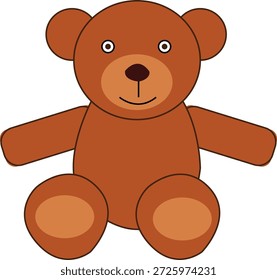 Charming friendly brown bear character bringing comfort and joy