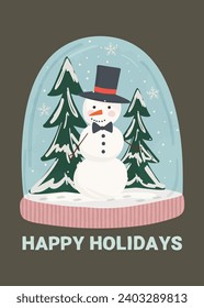 Charming and fun winter village illustrations