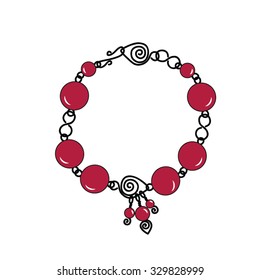 Charming gemstone bracelet with beads.