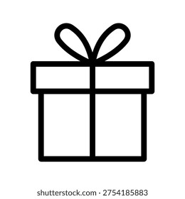Charming Gift Box Icon for Presents, Celebrations, Holiday Surprises and Special Occasions