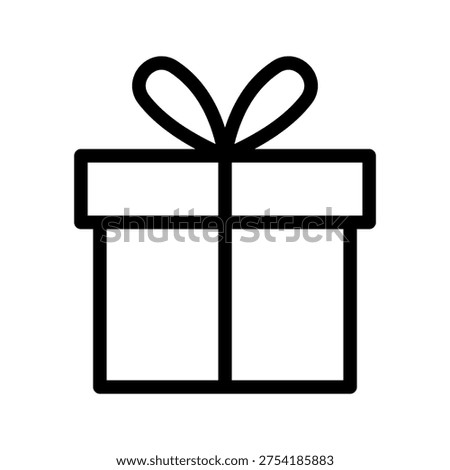 Charming Gift Box Icon for Presents, Celebrations, Holiday Surprises and Special Occasions