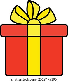 Charming Gift Box Icon Representing Celebration, Surprise, and Thoughtfulness, Perfect for Highlighting Special Occasions, Parties, and Festive Events with a Colorful and Joyful Design.