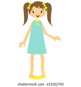 Charming girl vector illustration