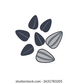 A charming graphic representation of sunflower seeds ideal for recipes and cooking inspiration.
