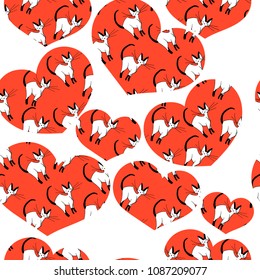 Charming hand drawn cats design seamless pattern vector for prints on paper, fabric or objects