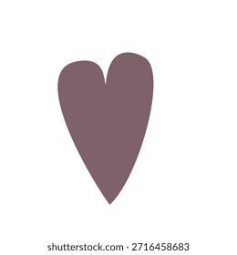 Charmoso ícone de coração desenhado à mão evoca amor, cuidado e afeição simples para projetos modernos