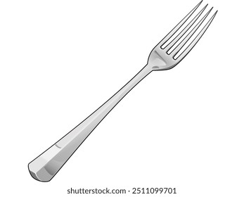 Uma ilustração encantadora e desenhada à mão de um garfo vintage. Perfeito para adicionar um toque de charme nostálgico aos seus projetos temáticos de cozinha. Esta imagem versátil pode ser usada para uma variedade de finalidades