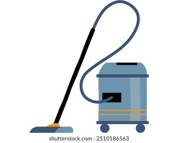 A charming, hand-drawn illustration of a vintage housekeeping vacuum cleaner. Perfect for adding a touch of nostalgic charm to your cleaning or home decor projects. This versatile image can be used