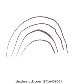 Charming hand-drawn rainbow design evokes hope, dreams, and vibrant positivity for cheerful projects.