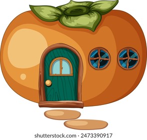 A charming house inside a pumpkin