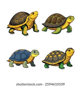 A charming illustration of a Blanding's turtle showcasing its unique features.