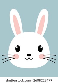 a charming illustration of a cute bunny rabbit, perfect for easter designs and spring animal graphics.