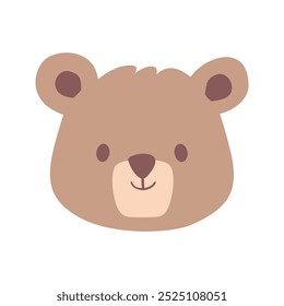 Ilustração encantadora com um filhote de urso bonito em um fundo branco. Este design é perfeito para adicionar um elemento divertido e delicioso para livros infantis, decoração de berçário e vários proje criativo