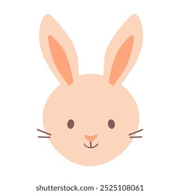 Charming illustration featuring a cute bunny on a white background. This design is perfect for adding a whimsical and delightful element to children's books, nursery decor, and various creative projec