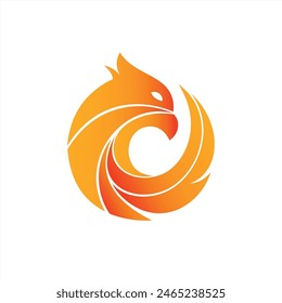 Fénix de la ilustración encantadora, ilustraciones de pájaros para iconos o logotipos