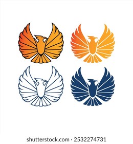Charming Illustration Phoenix Logo Concept	