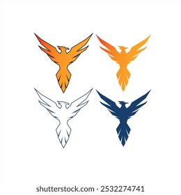 Ilustração encantadora Phoenix Logo Concept	