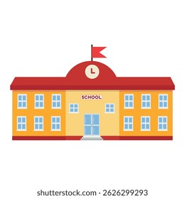 Charming Illustration of School Building primary
