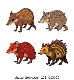 A charming illustration of a tenrec showcasing its unique traits.