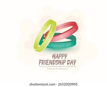A charming illustration of three children celebrating Friendship Day, symbolizing togetherness, joy, and diversity.