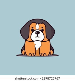 A charming kawaii dog illustration, perfect for adding a touch of cuteness to any project.