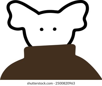 Charming Koala Character in Turtleneck Vector | Cute Minimalist Design