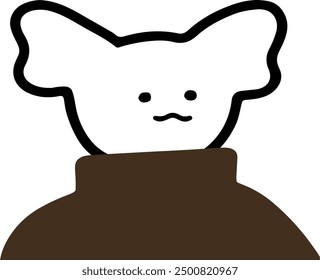 Charming Koala Character in Turtleneck Vector | Cute Minimalist Design