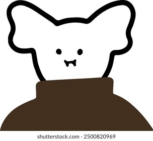 Charming Koala Character in Turtleneck Vector | Cute Minimalist Design