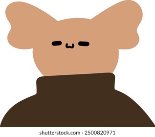 Charming Koala Character in Turtleneck Vector | Cute Minimalist Design