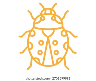 Uma encantadora ilustração joaninha, mostrando seus pontos distintivos e pernas delicadas, perfeito para adicionar um toque da natureza a qualquer projeto de design
