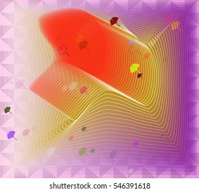 charming leaf above party, glow of brilliant template