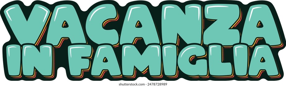 Charming lettering design ideal for family vacation themes and memorable moments.