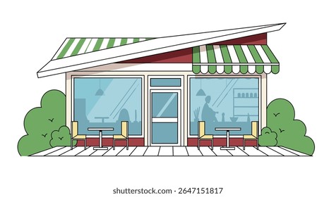 Charming Little Cafe With Outdoor Seating Area