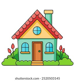 Charming Little House with Red Roof