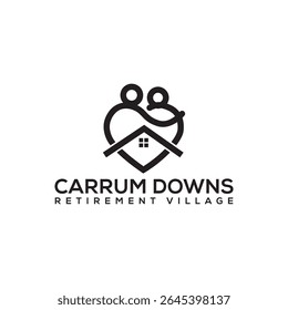 Charming love home logo design that symbolizes warmth, care, and family. Perfect for realtors, home care services, family housing, and real estate businesses focused on comfort.

