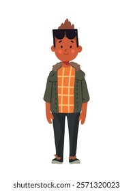 charming male character design, vector illustration