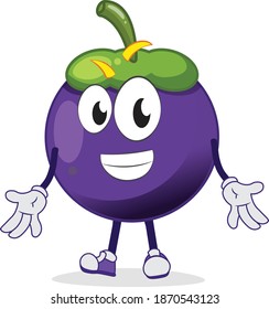 charming mango Steen character standing with joy