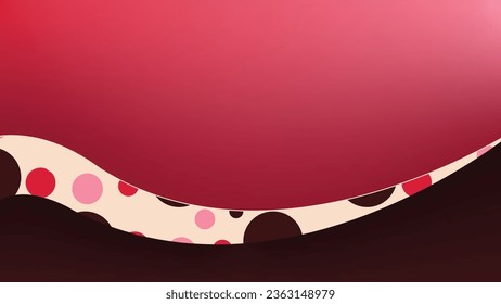 "Charming maroon and pink abstract background featuring playful polka-dot lines. This whimsical composition adds a touch of fun and creativity to your designs.