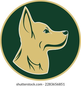 Charming and minimalistic, the simple dog face logo captures the essence of canine companionship in a clean and attractive design.