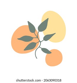 Charming modern vector illustration. Abstract minimalistic shapes in pastel shades on a white background. Universal concise pattern, background or print