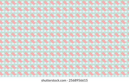 Charming pastel pink and mint green fish scale pattern. Perfect for textile design, scrapbooking,  website backgrounds, and feminine branding.  Seamless repeat design offers endless possibilities.