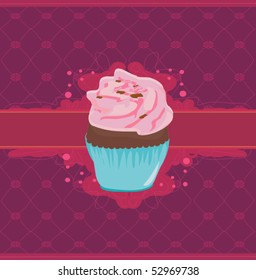 Charming Pattern With cupcake
