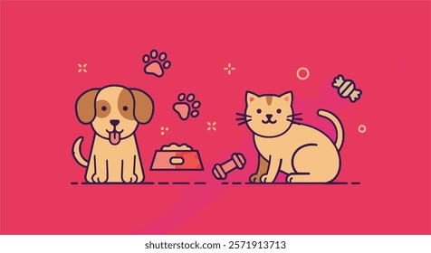 Charming Pet Vector for Branding, Advertising, Packaging, Merchandising, Websites, Posters, Infographics, and Pet Products