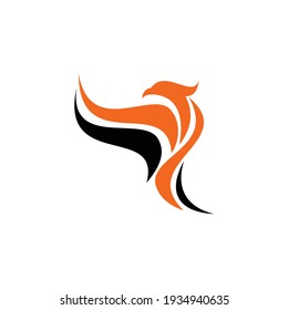 Charming Phoenix Modern Flaming Flying Phoenix Fire Bird Abstract Luxury Graphic Resource Logo